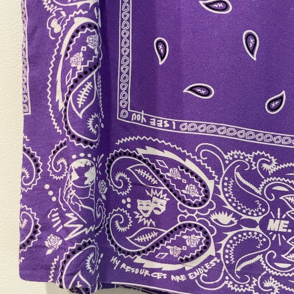 Melody Ehsani Staycation Bandana Print Short Sleeve Button-Up Top - Picture 8 of 9